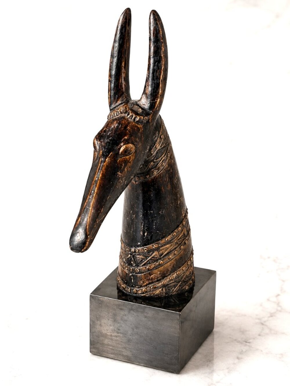 Signed RARE Collectable Austin Productions African Oryx Antelope Bust 1981